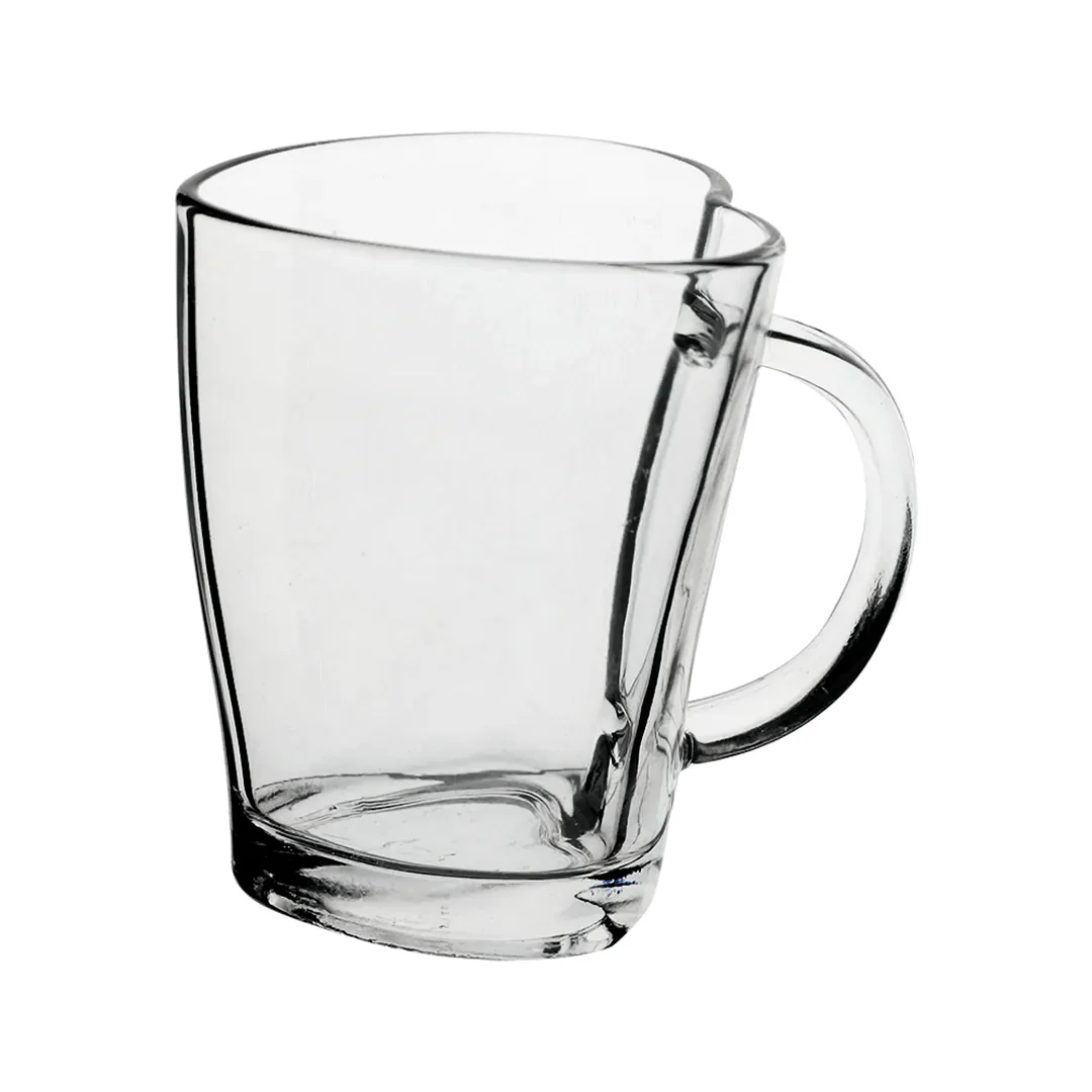 Jogo 6 Xícaras Coração Coffee Time em Vidro 200ml - Image 2