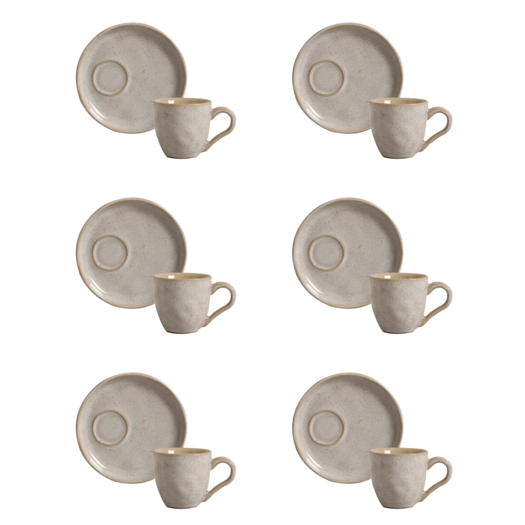 Jogo 6 Xícaras de Café Bio Latte Descentralizado 70ml - Image 4