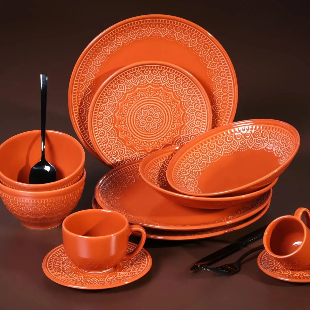 Jogo 6 Xícaras de Café com Pires Agra Cantaloupe Laranja 112ml - Image 4
