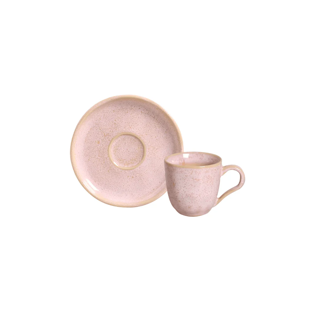 Jogo 6 Xícaras de Café com Pires Bio Litchi Rosa 120ml - Image 5