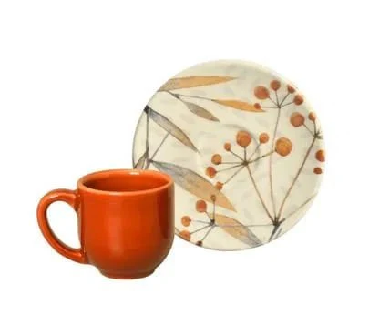 Jogo 6 Xícaras de Café com Pires Coup Ikebana 112ml