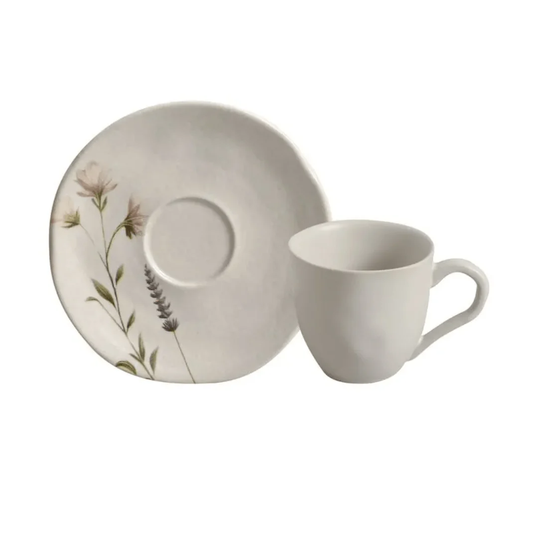 Jogo 6 Xícaras de Café com Pires Lavanda 120ml - Image 6