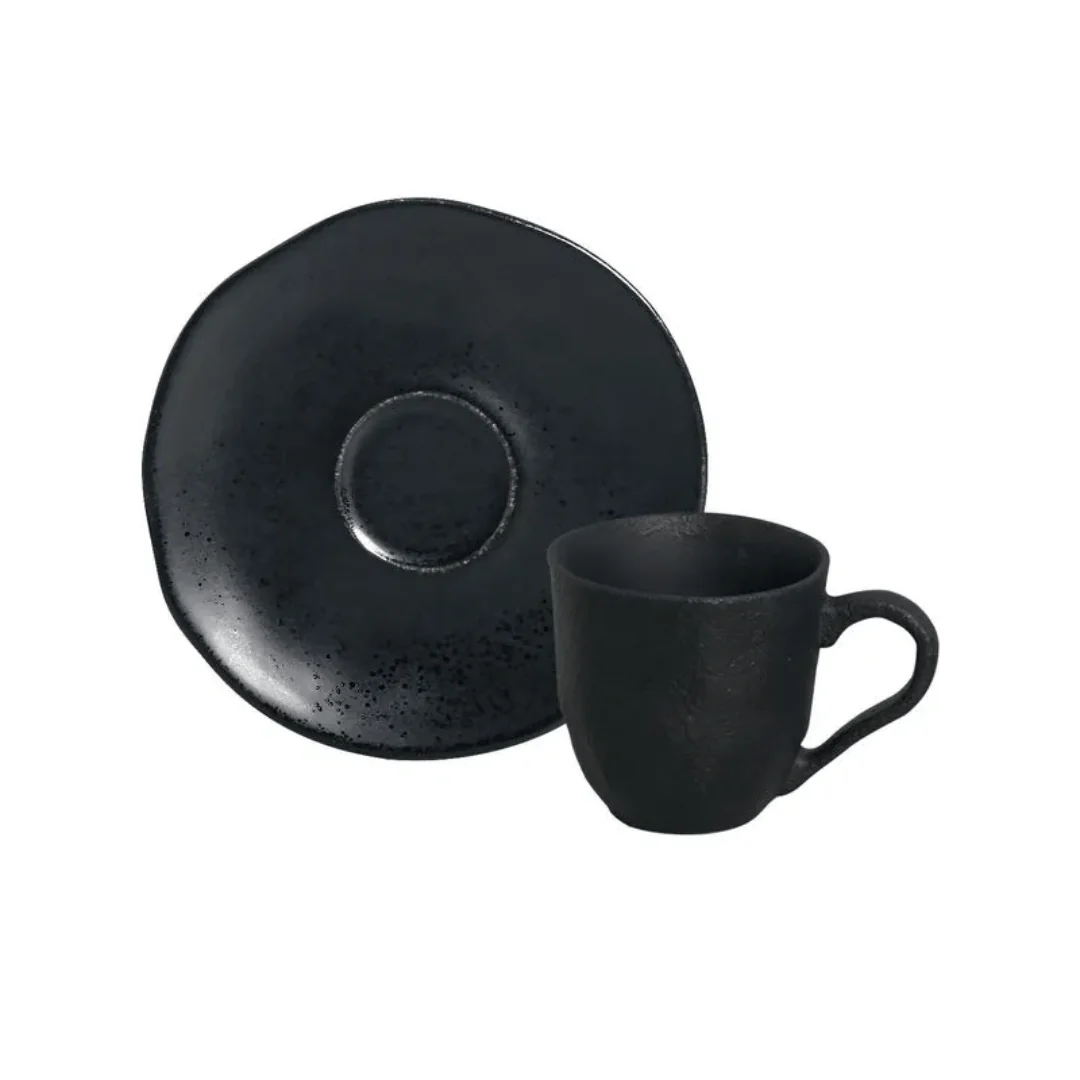 Jogo 6 Xicaras de Café com Pires Orgânico Eclipse 120ml - Image 6