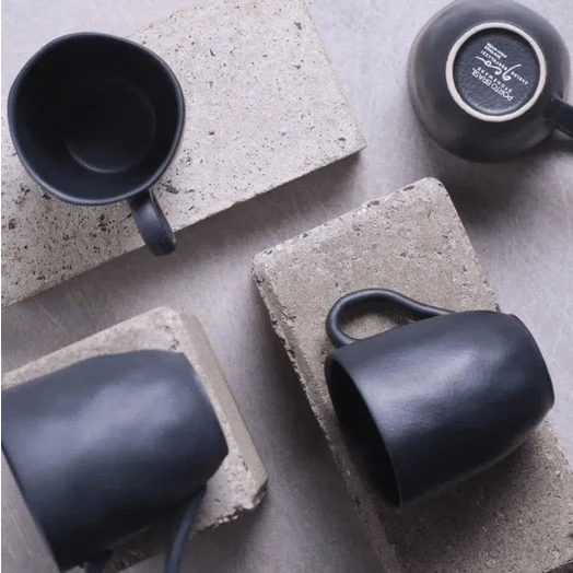 Jogo 6 Xícaras de Café com Píres Orgânico Matte Preto 120ml - Image 2