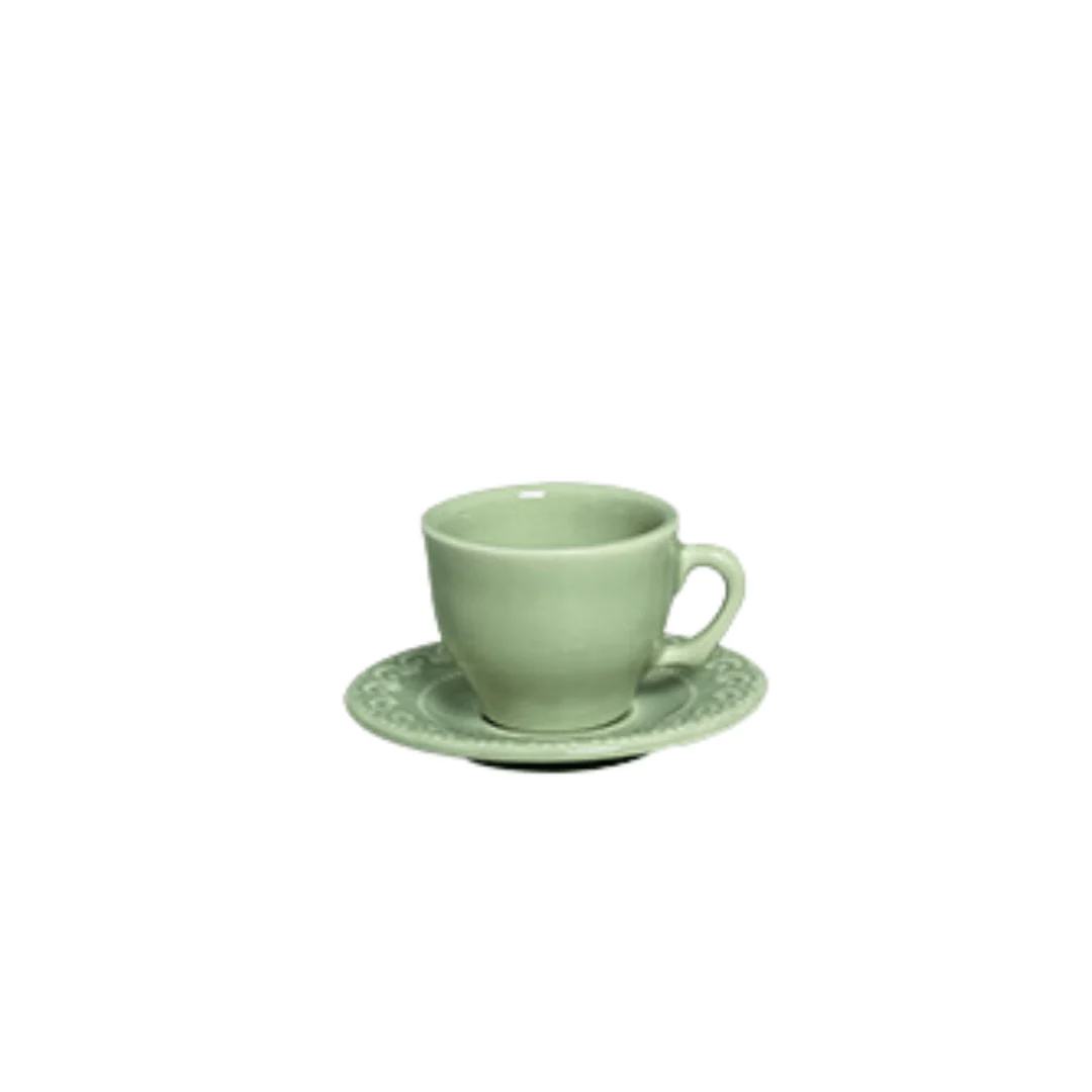Jogo 6 Xicaras de Café com Pires Princess Celadon Verde - Image 2