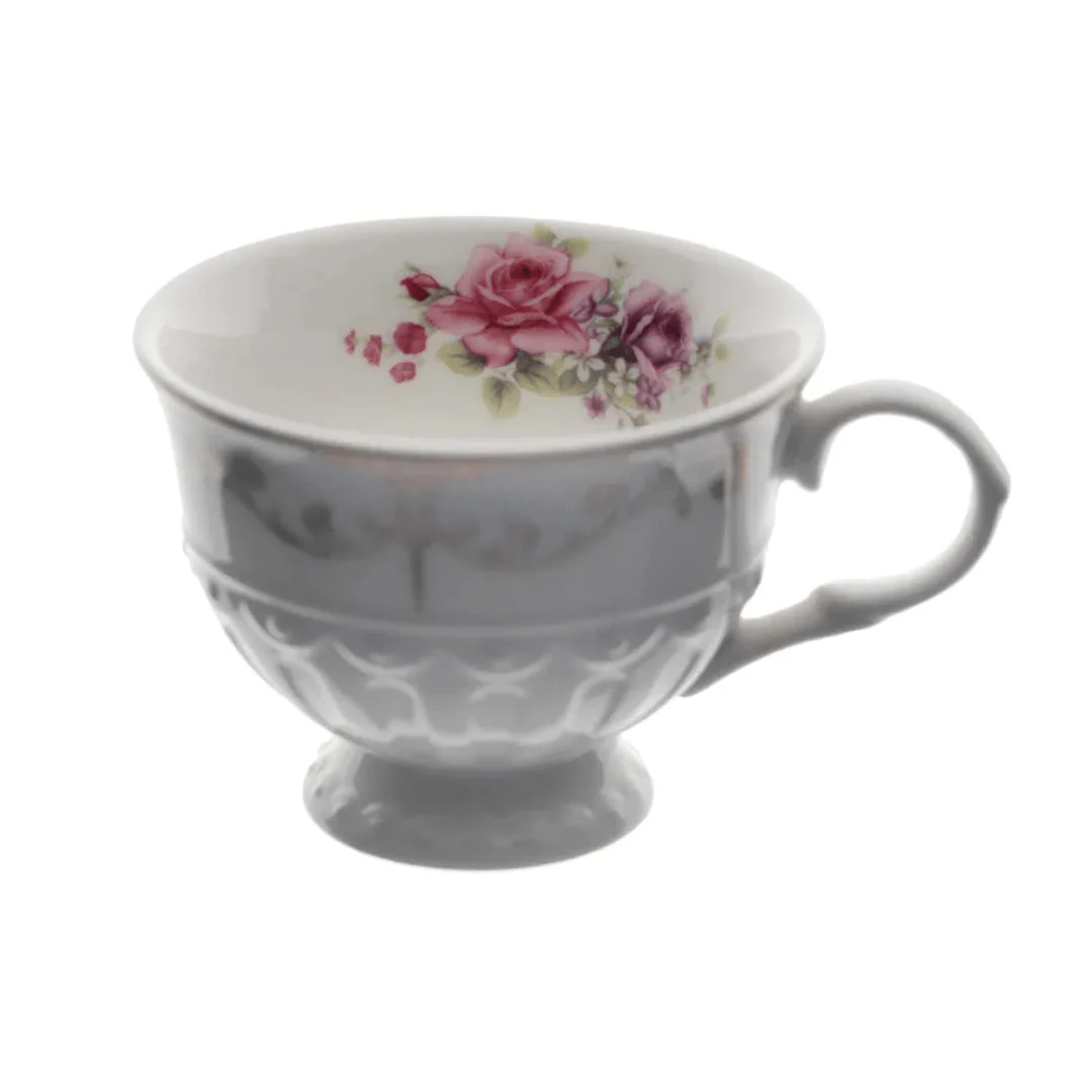 Jogo 6 Xícaras para Café com Pires Mon Cheri New Bone Branco 80ml - Image 3