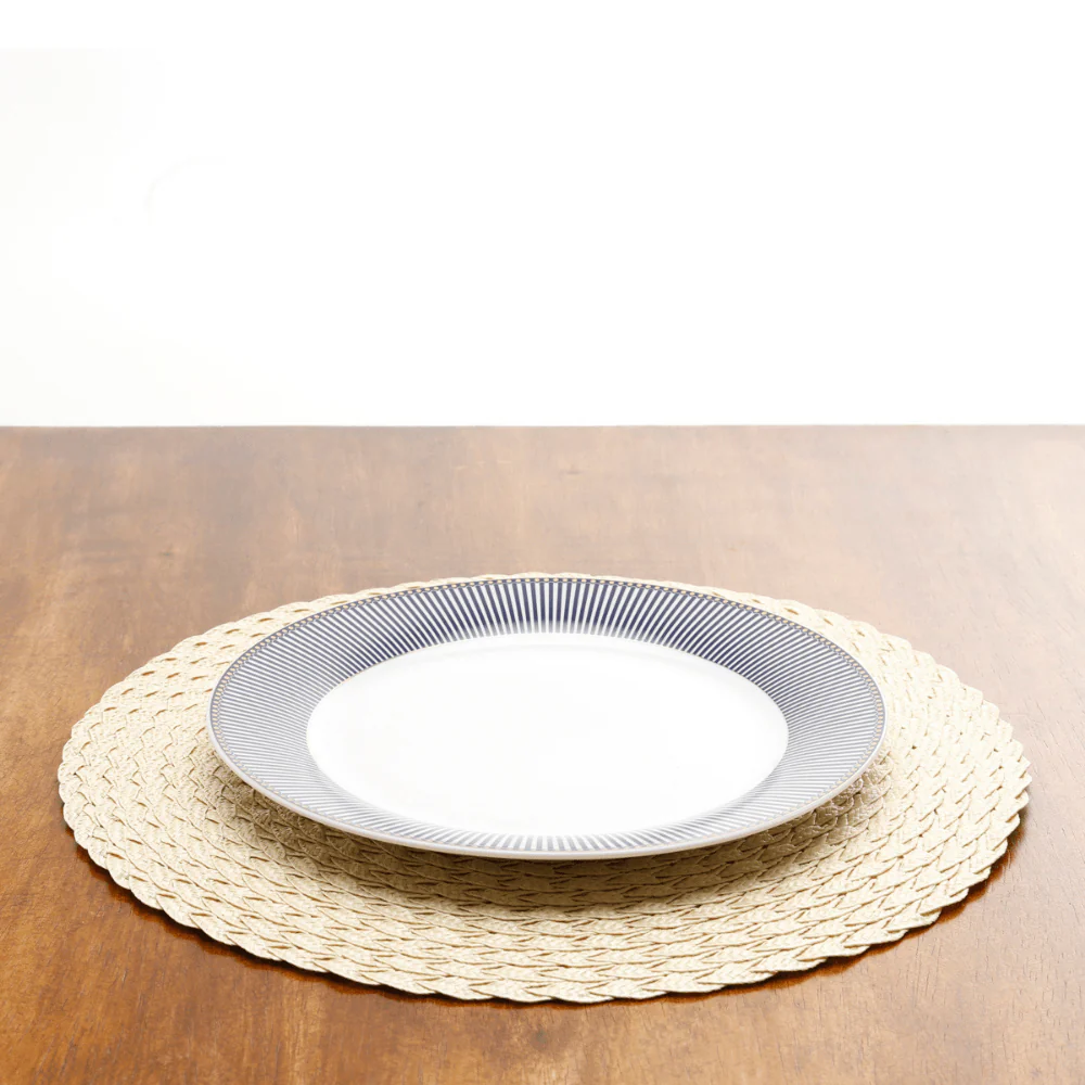 Jogo Americano Leaf Redondo Creme - 38 cm - Image 2