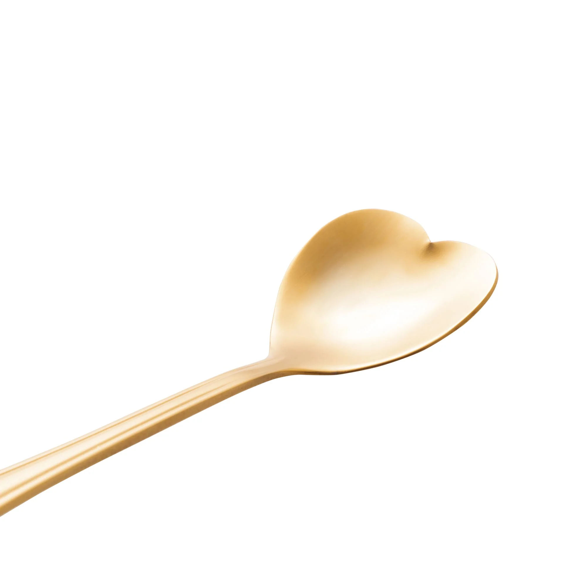 Jogo de 4 Colheres Aço Inox para Chá Heart Coração Dourado - 12,7 cm - Image 6