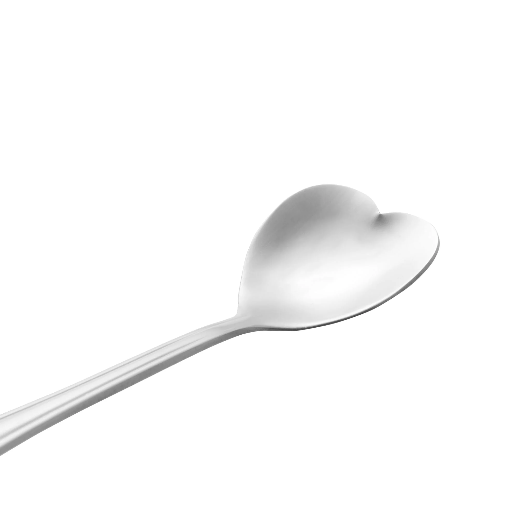 Jogo de 4 Colheres Aço Inox para Chá Heart Coração Prateada 12,7 cm - Image 6