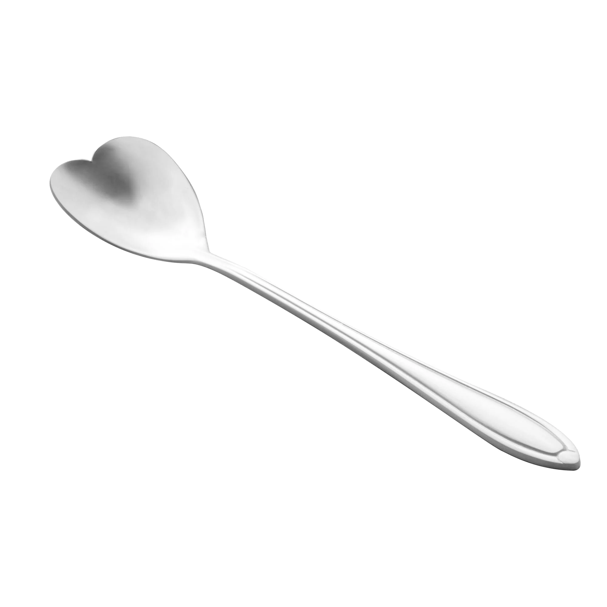 Jogo de 4 Colheres Aço Inox para Chá Heart Coração Prateada 12,7 cm - Image 7
