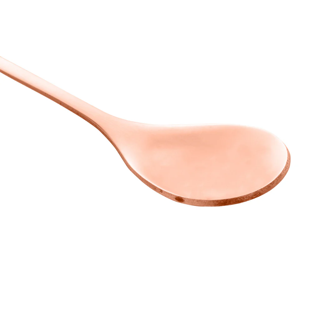 Jogo de 4 Colheres Aço Inox Para Chá Leaves Folhas Rose Gold - Image 3