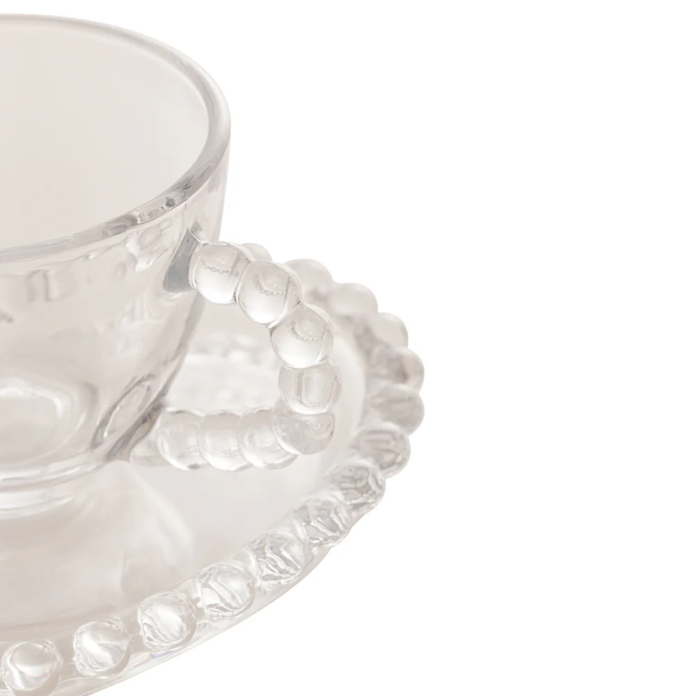 Jogo de Xícaras de Café Cristal Com Pires Coração Pearl 4 Peças - 85ml - Image 11