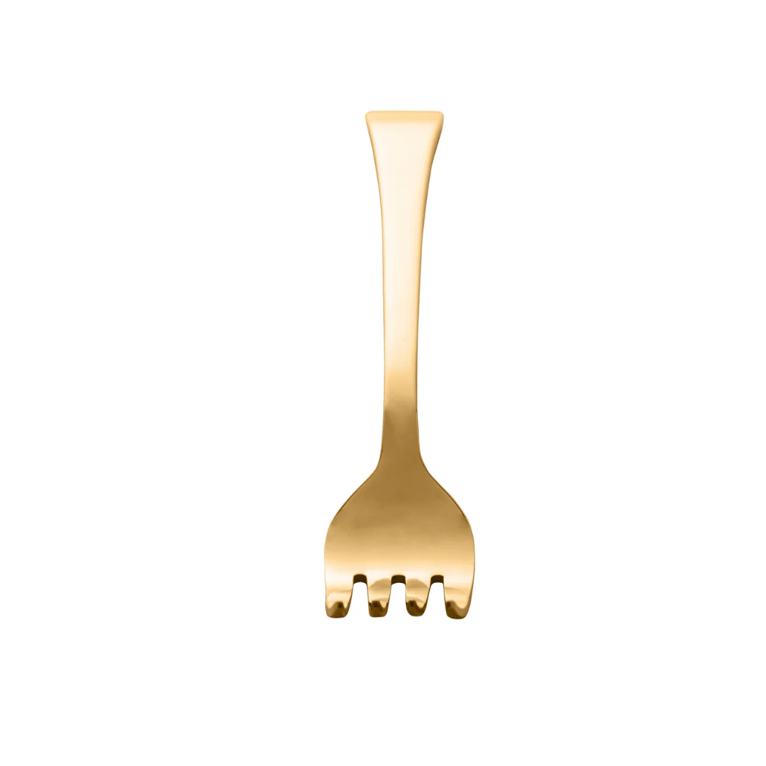 Jogo de 6 Garfos para Sobremesa Berna em Aço Dourado - Image 2