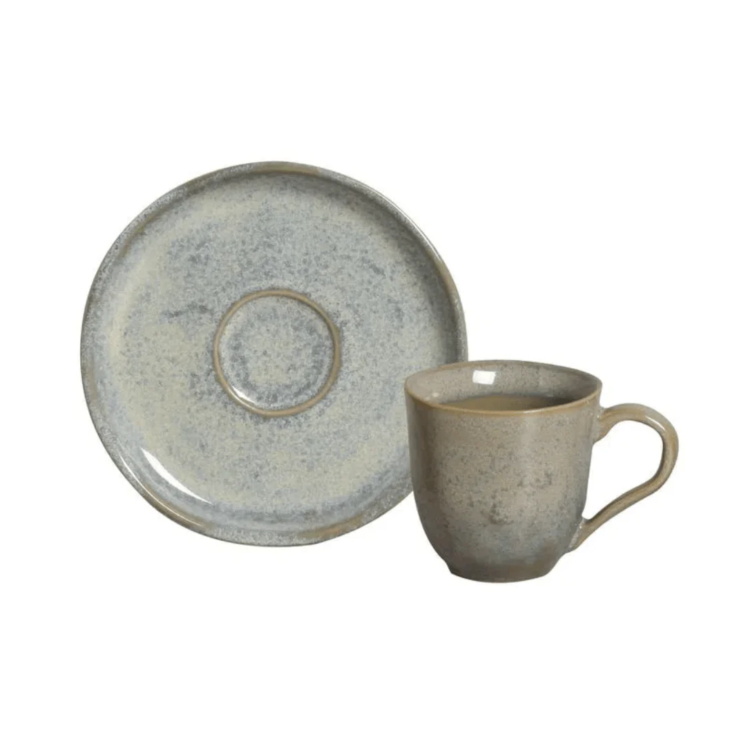Jogo de 6 Xícaras de Café Bio Green Granite Stoneware 120ml - Image 4
