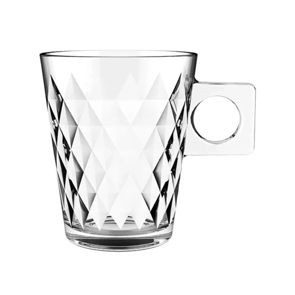 Jogo de 6 Xícaras Diamond Coffee Time em Vidro - 80ml - Image 2