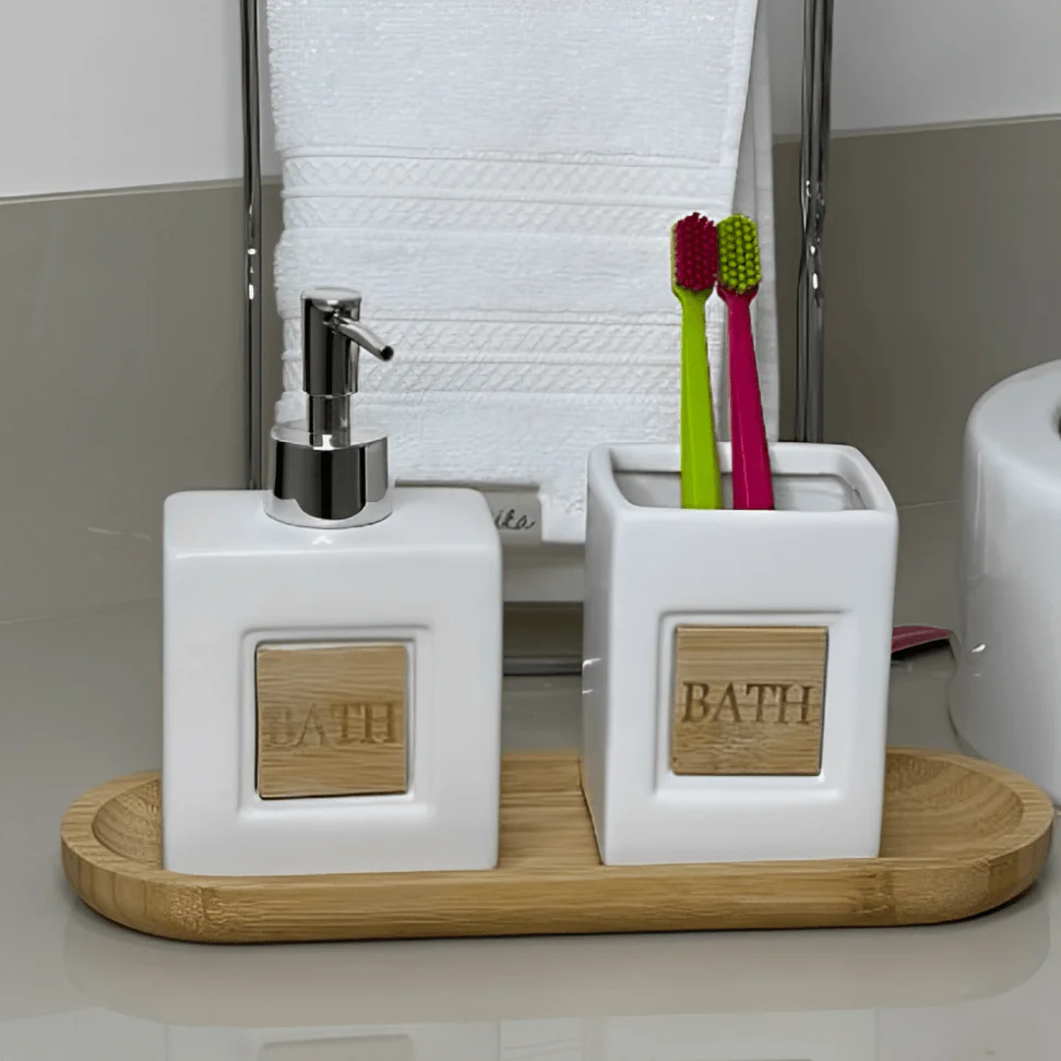 Jogo de Banheiro Bath Branco 2 Peças - Image 2