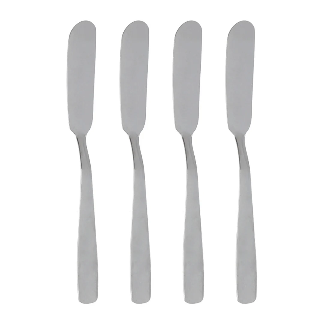 Jogo de Facas Espátula para Manteiga Inox 15cm 4 Peças