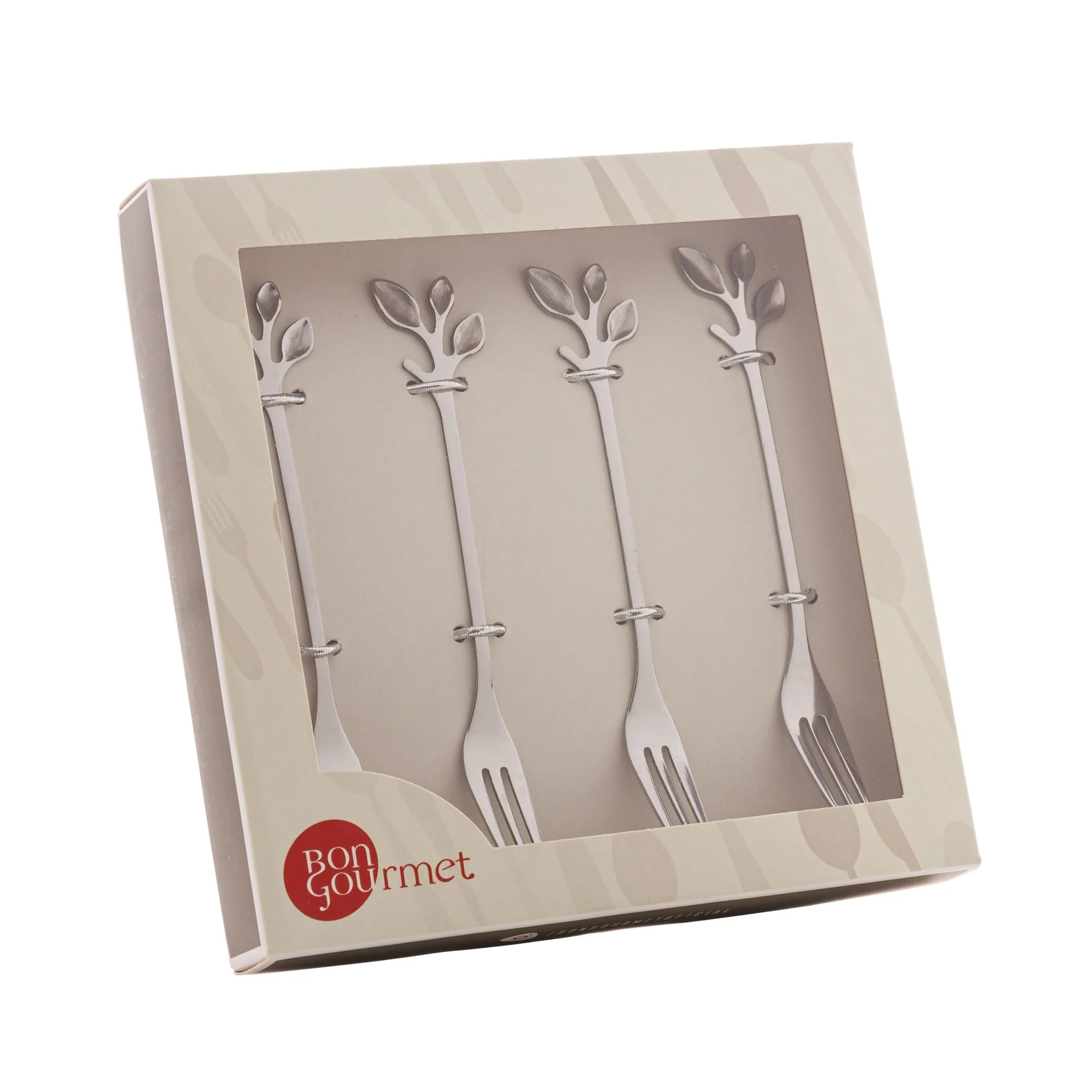 Jogo de Garfos para Aperitivo em Aço Inox Leaves 4 Peças - Image 9