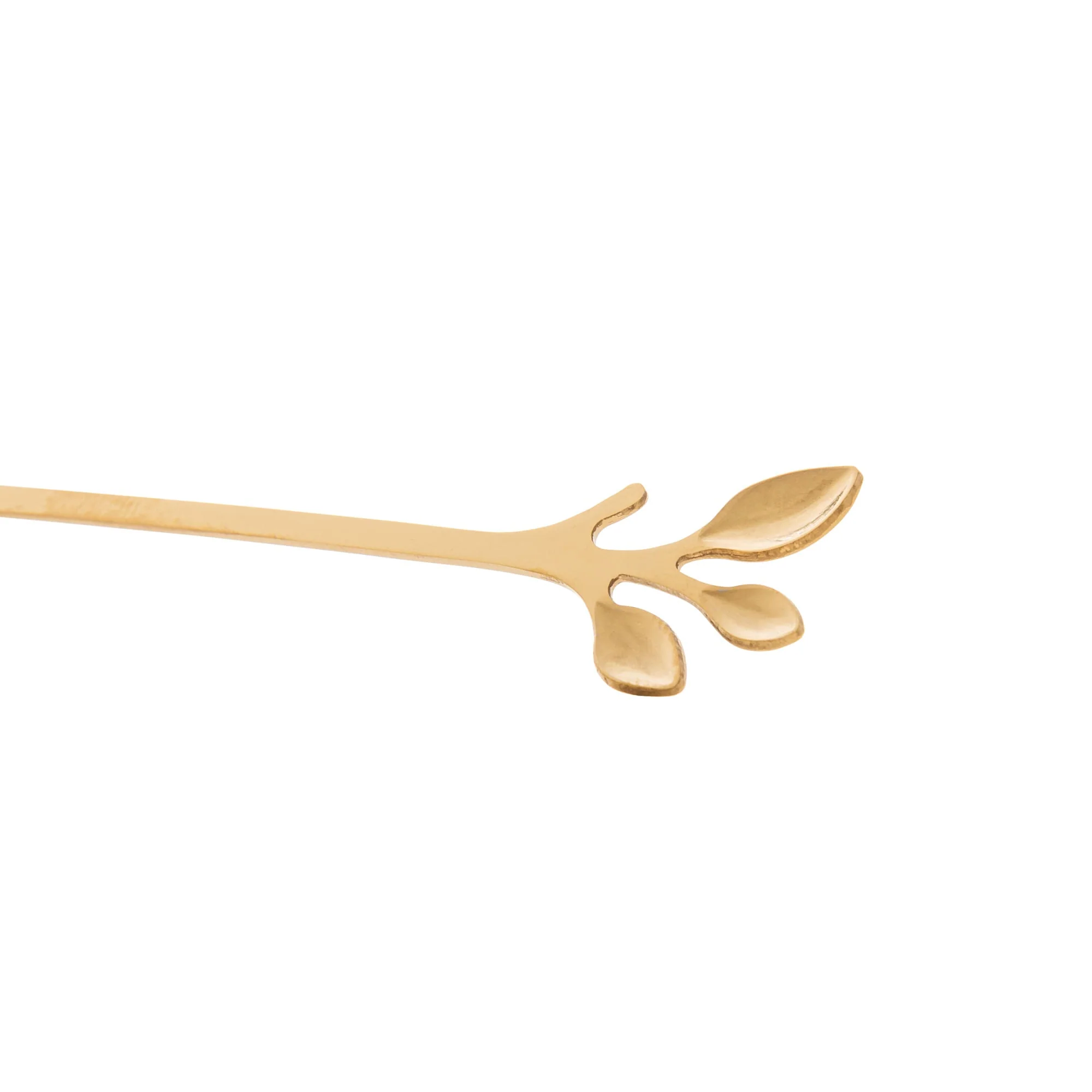 Jogo de Garfos para Aperitivo em Aço Inox Leaves Dourado 4 Peças - Image 6