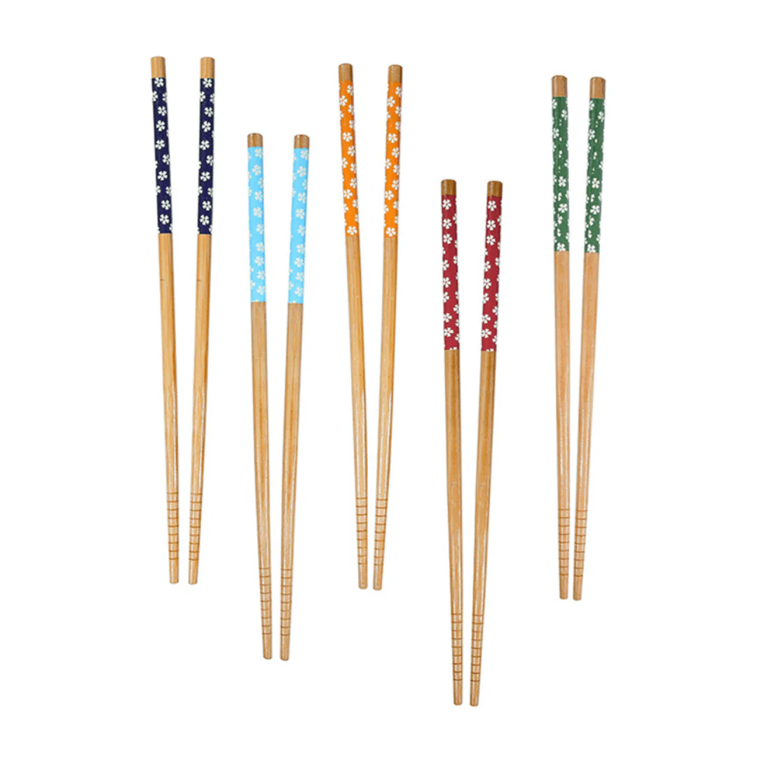 Jogo de Hashi 10 Peças Colorido 24cm - Image 6