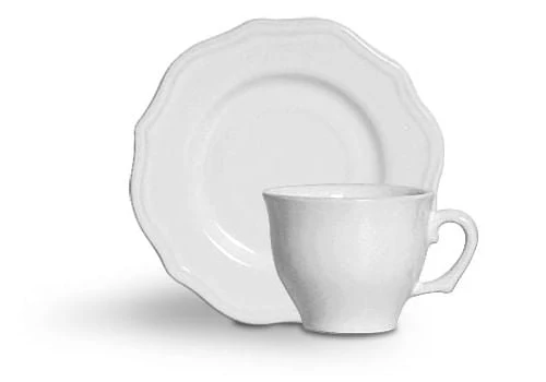 Jogo de Xícaras para Café com Pires Branco Algarve - Image 2