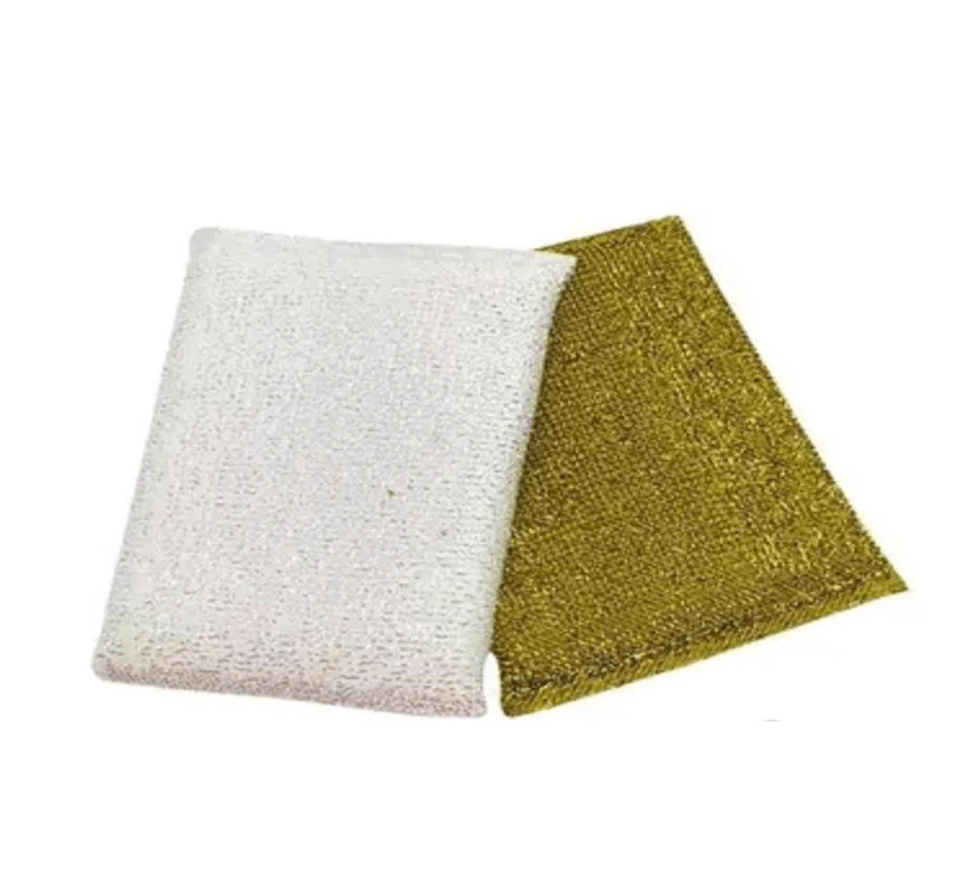 Jogo Esponja Anti Risco Branco e Dourado 2 Peças - Image 2