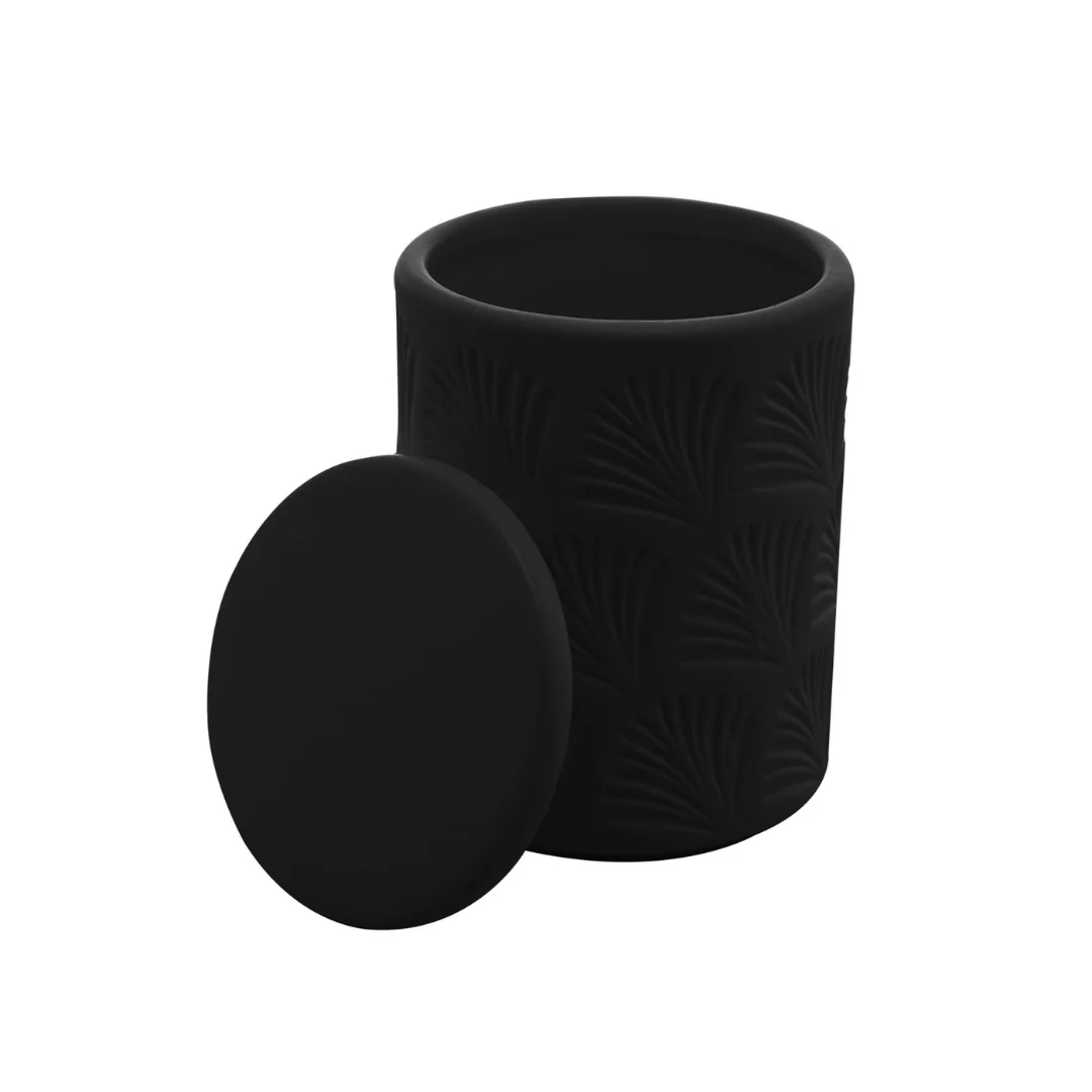 Jogo para Banheiro Leaf em Ceramica Preto 2 Peças - Image 10