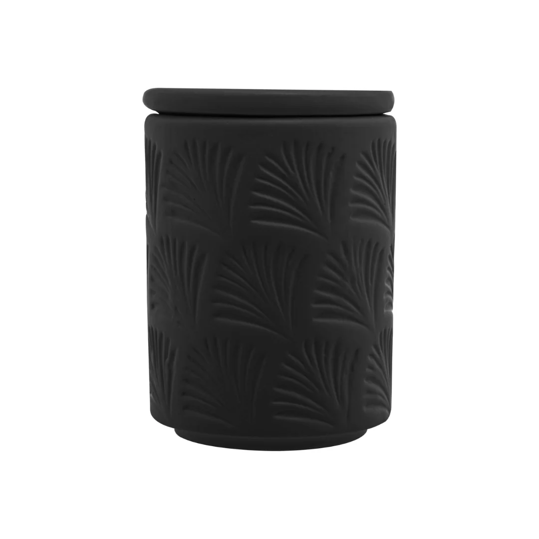 Jogo para Banheiro Leaf em Ceramica Preto 2 Peças - Image 11