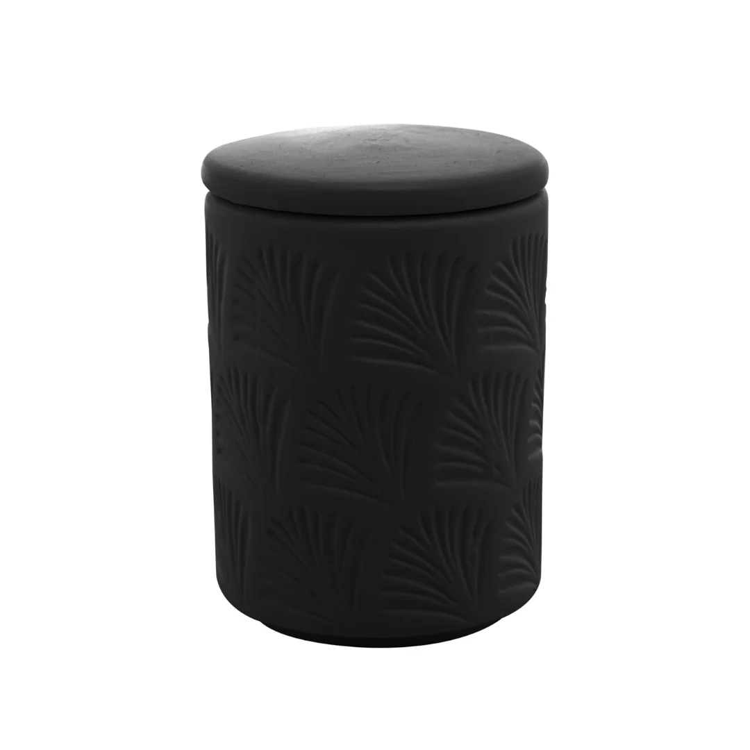 Jogo para Banheiro Leaf em Ceramica Preto 2 Peças - Image 8