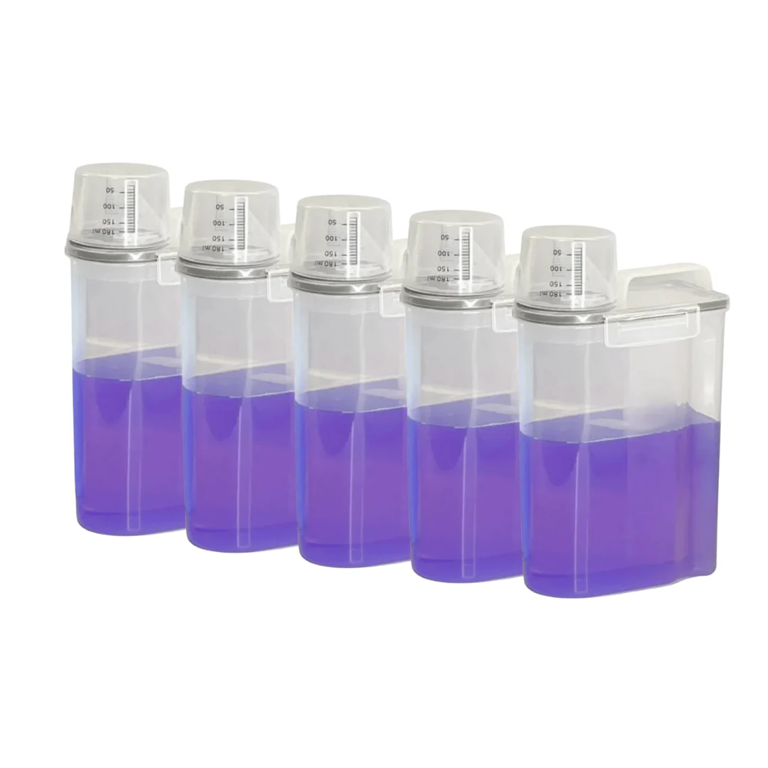 Kit 5 Potes Herméticos com Copo Medidor 2,5 Litros - Image 4