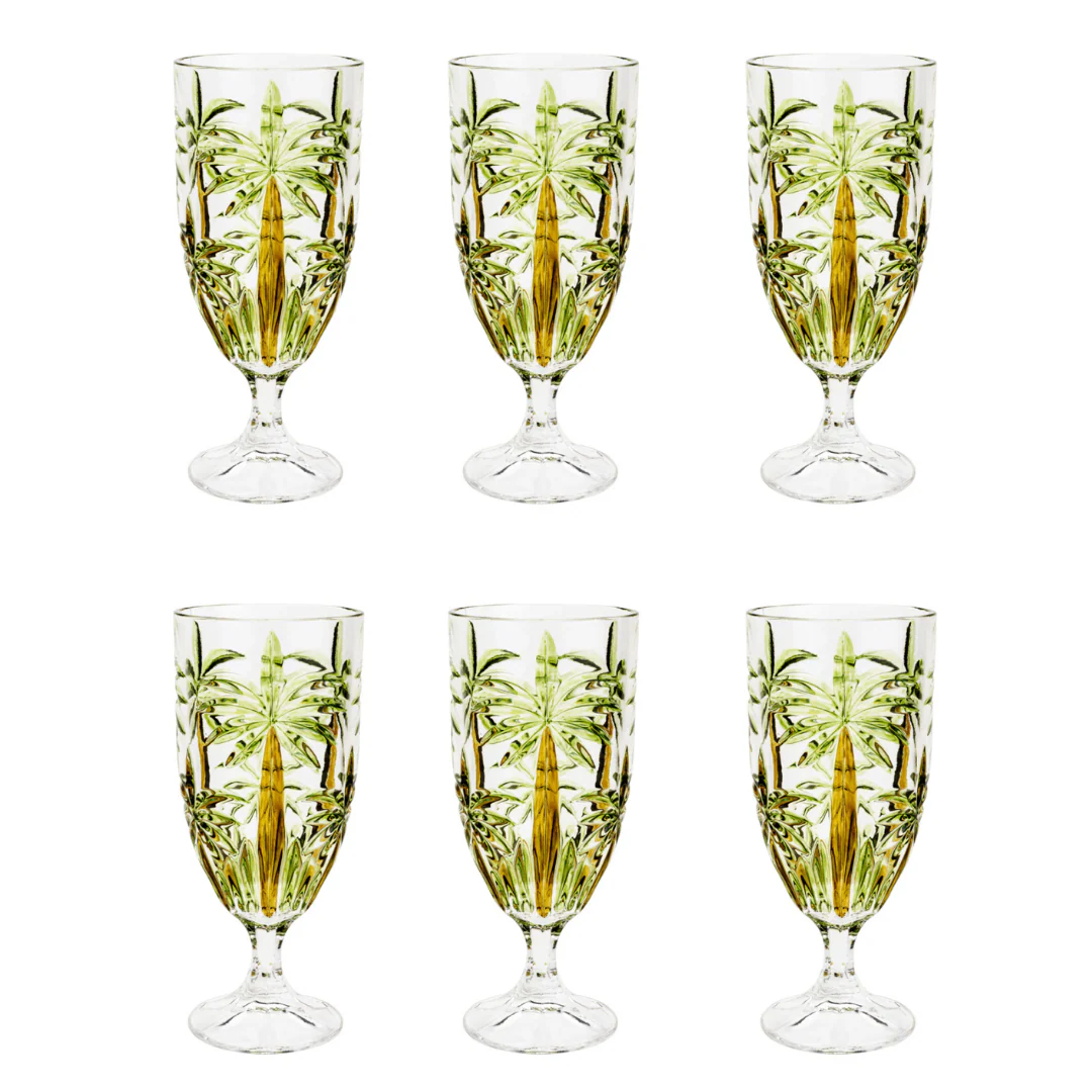 Kit 6 Taças de Cristal Palm Tree Tropical 450ml - Image 2