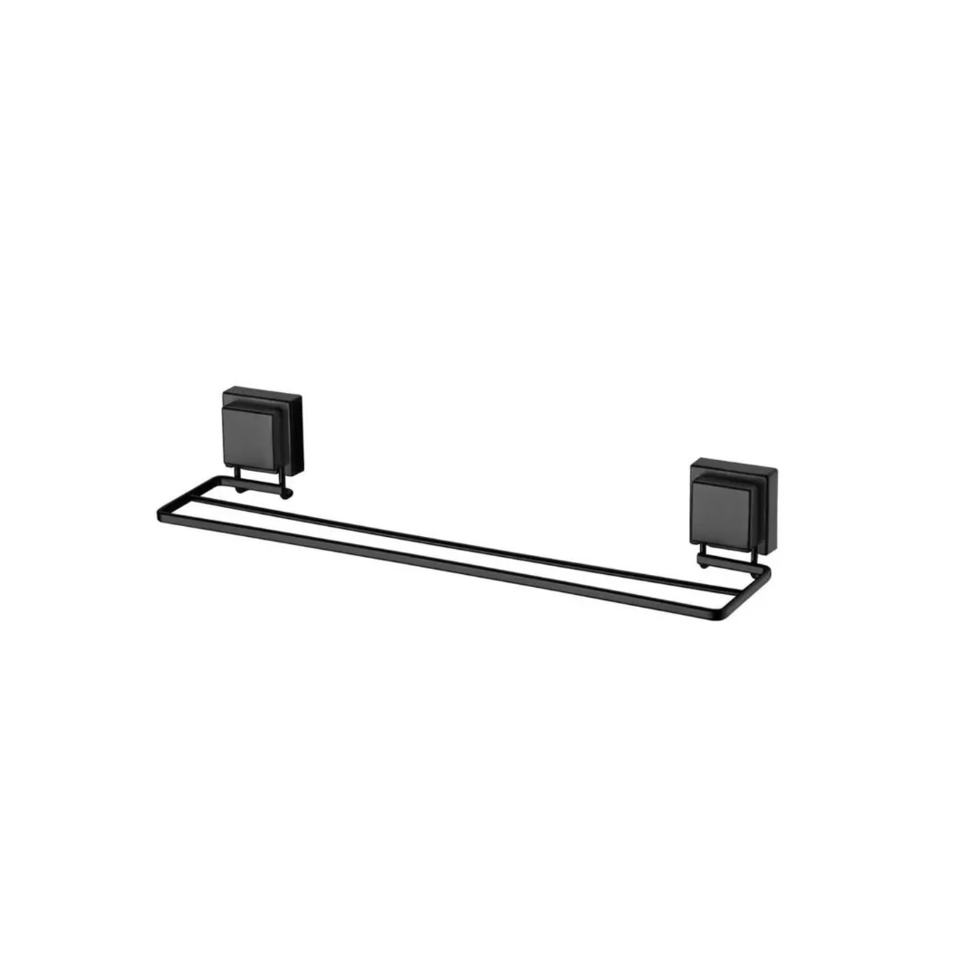 Kit Acessórios Banheiro Fixação Ventosa Preto Fosco 3 Peças - Image 3