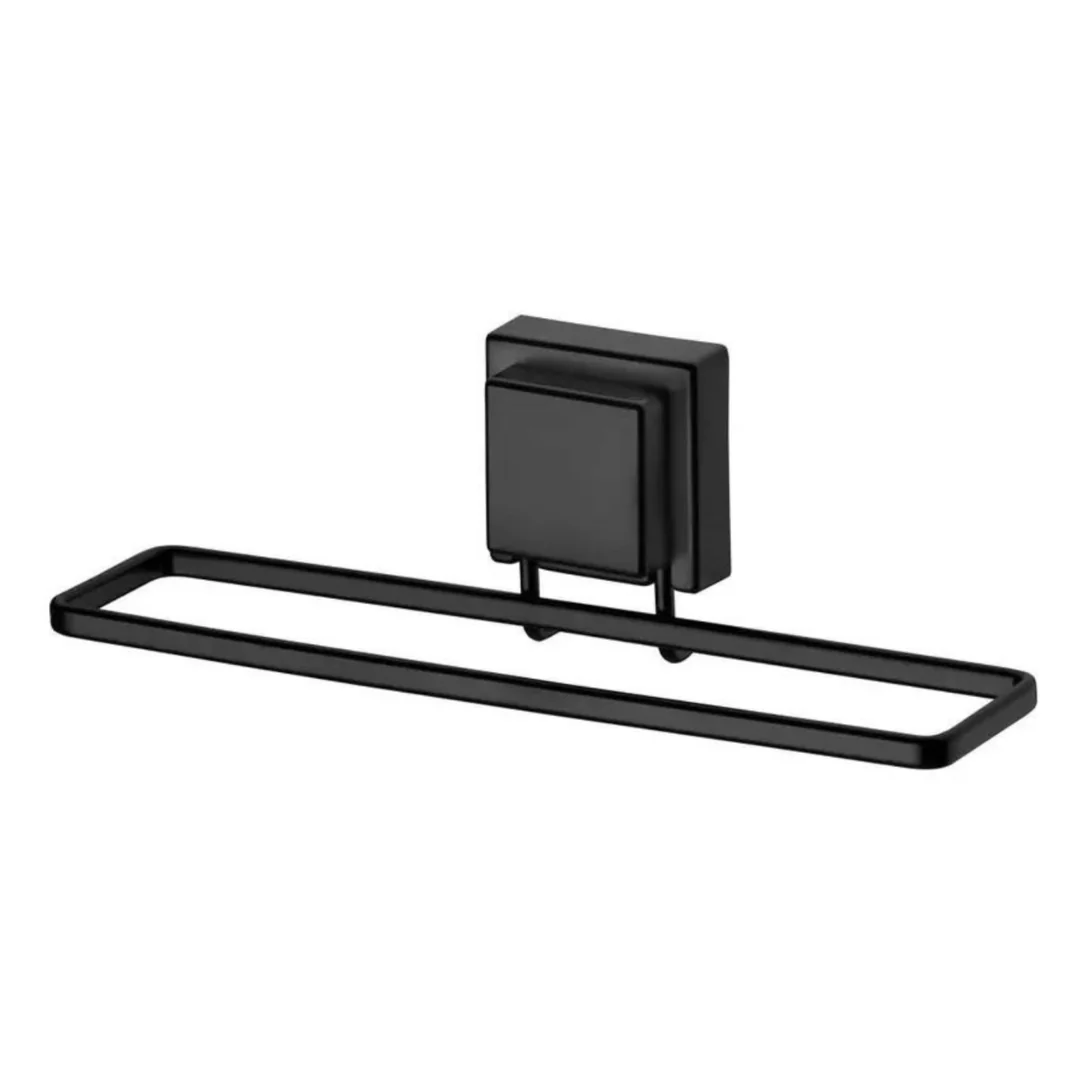 Kit Acessórios Banheiro Fixação Ventosa Preto Fosco 3 Peças - Image 4