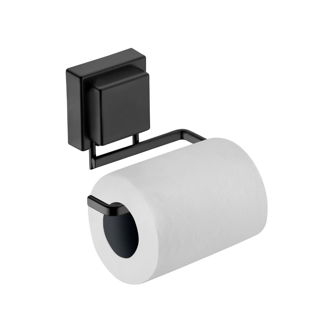 Kit Banheiro Acessórios Fixação Ventosa Preto Fosco 3 Peças - Image 3