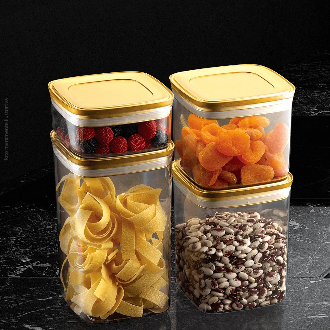Conjunto de Potes Herméticos Dourado 4 Peças - Image 6