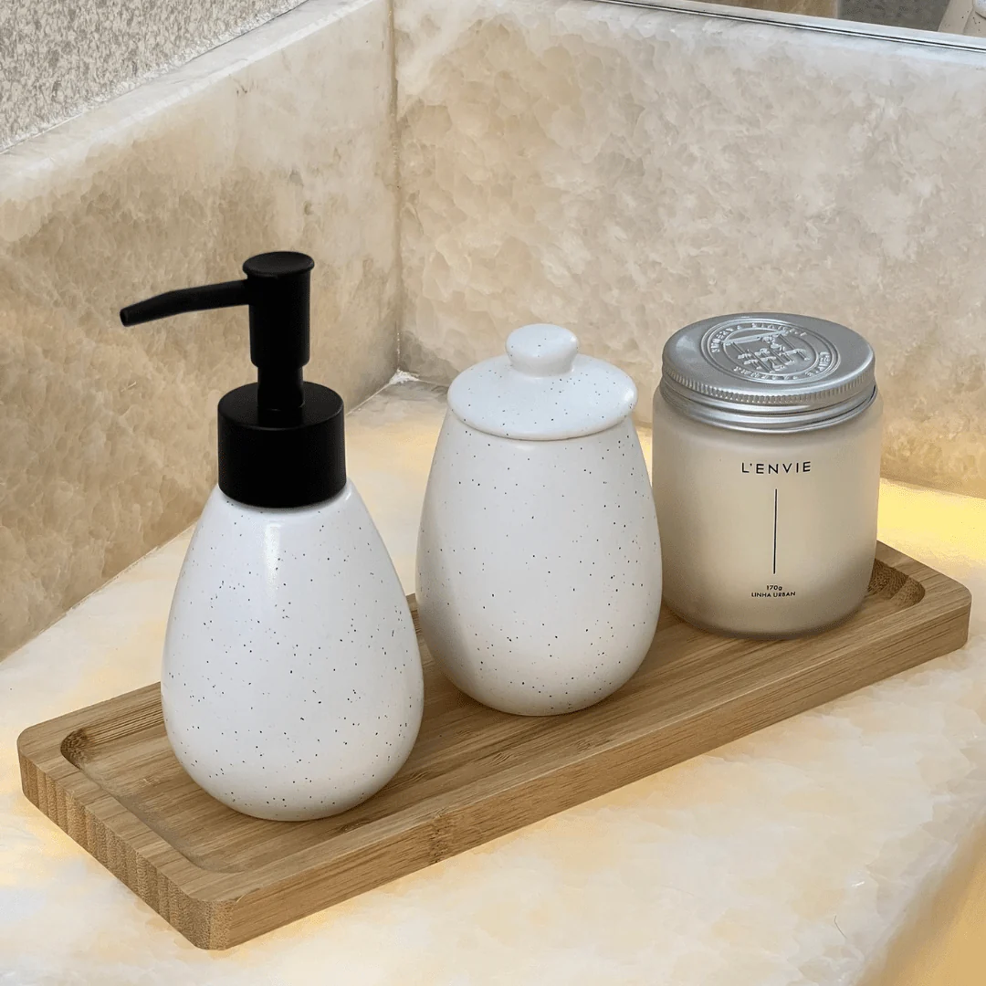 Kit Banheiro Granilite em Cerâmica Branco 2 Peças - Image 2