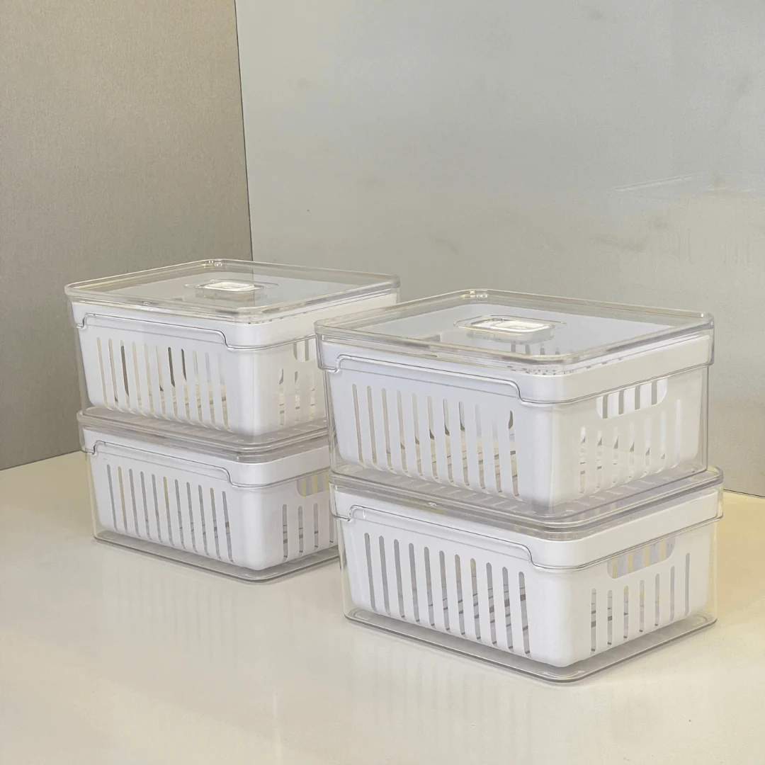 Kit de 4 Organizadores de Geladeira Clear Fresh com Cesto 2,2 Litros - Image 3