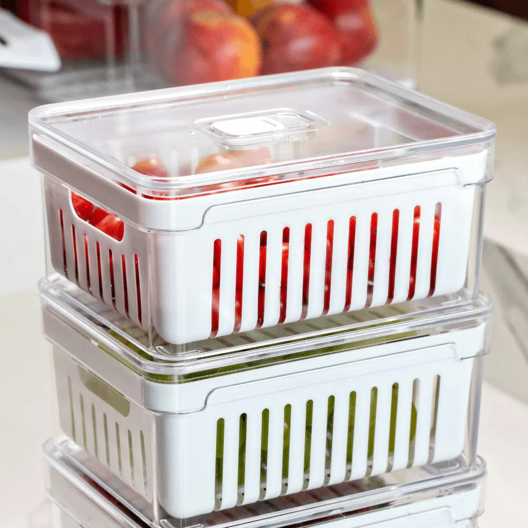 Kit de 4 Organizadores de Geladeira Clear Fresh com Cesto 2,2 Litros - Image 4