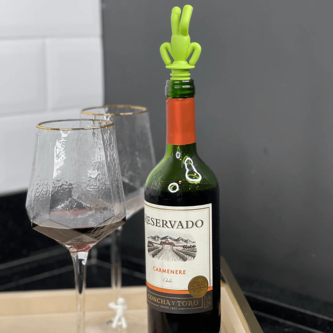 Kit Marca Taça com Rolha de Vinho Drinking Buddy 7 Peças - Image 4