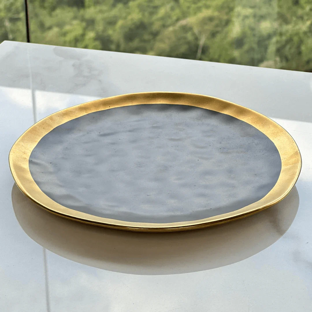 Kit Mesa Posta Dubai Preto e Dourado 3 Peças - Image 3