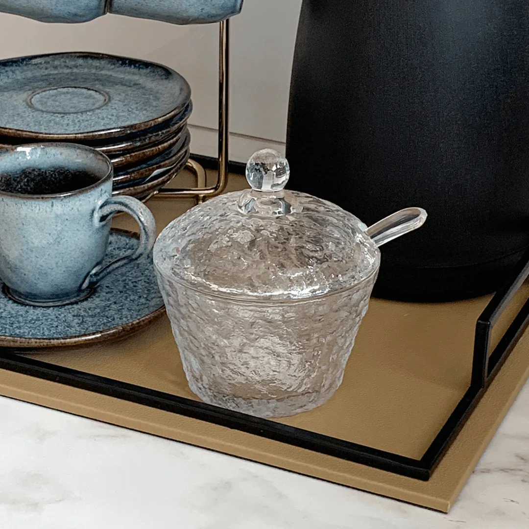 Kit para Mesa Posta de Cristal Martelado Petra 3 Peças - Image 3