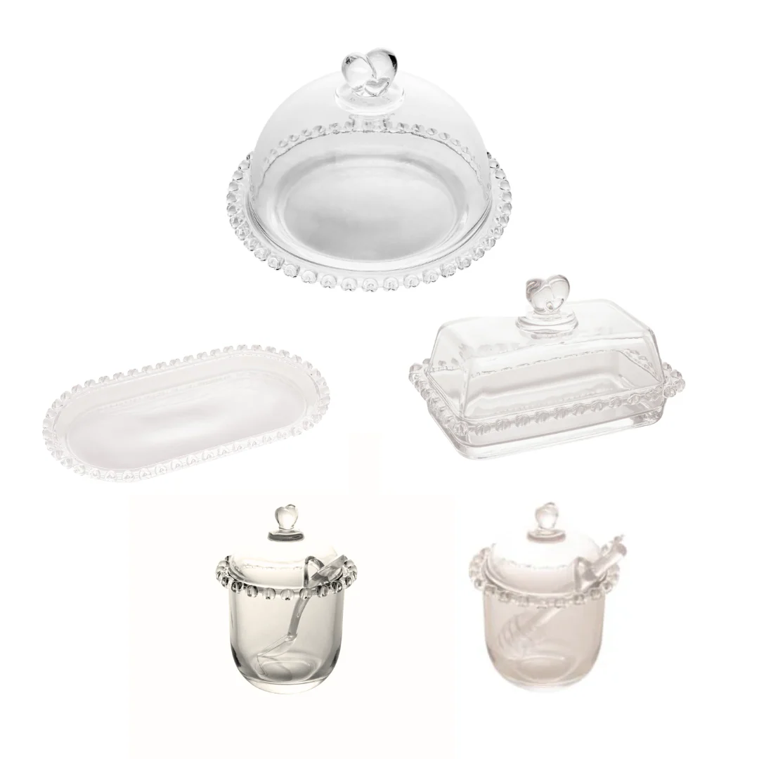 Kit para Mesa Posta de Cristal Pearl Coração 5 Peças - Image 13