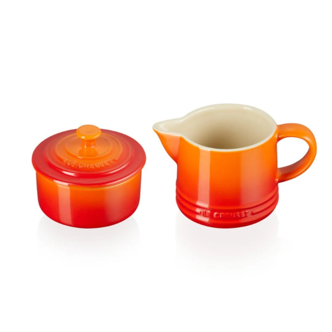 Kit Porta Creme e Açúcar Signature Cerâmica Laranja Le Creuset - Image 3