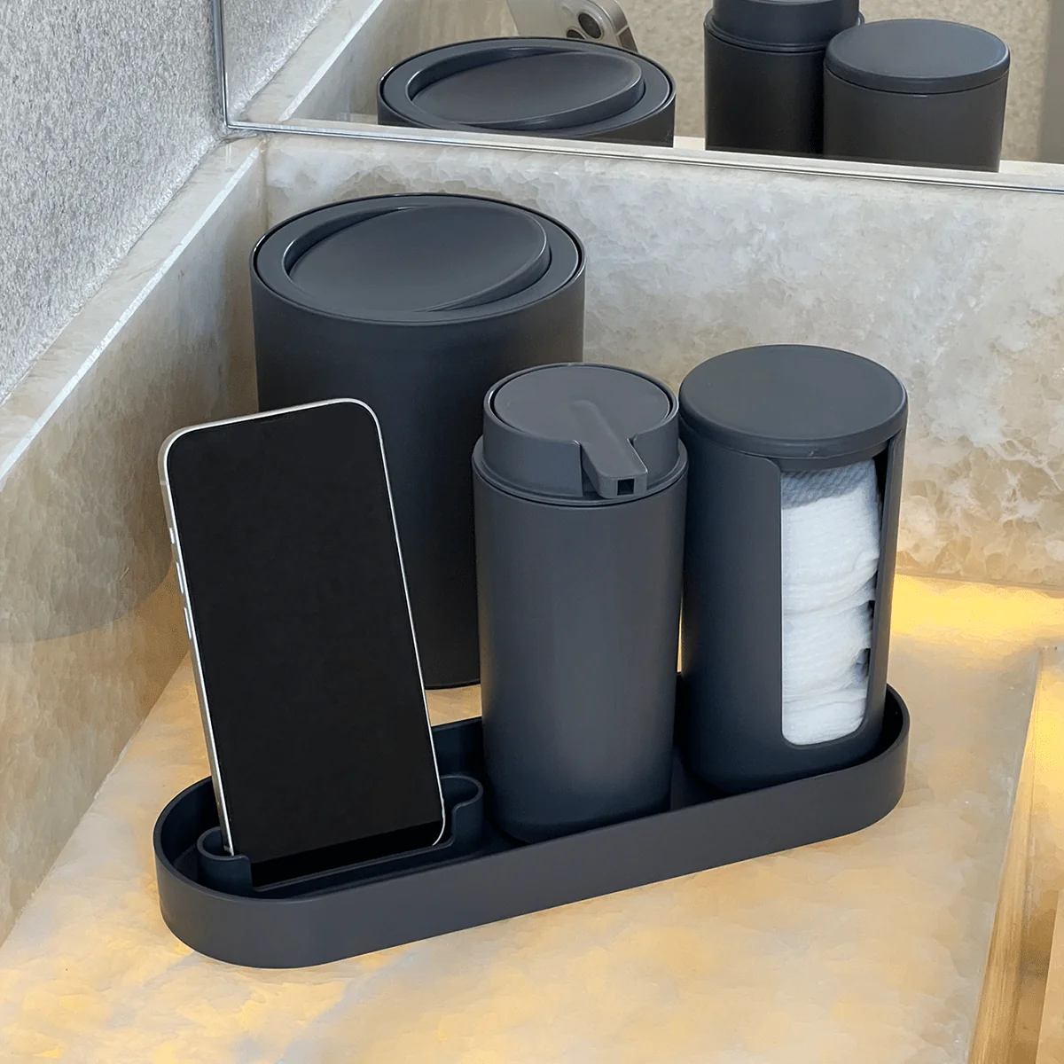 Kit Serene para Banheiro Cinza 4 Peças - Image 3