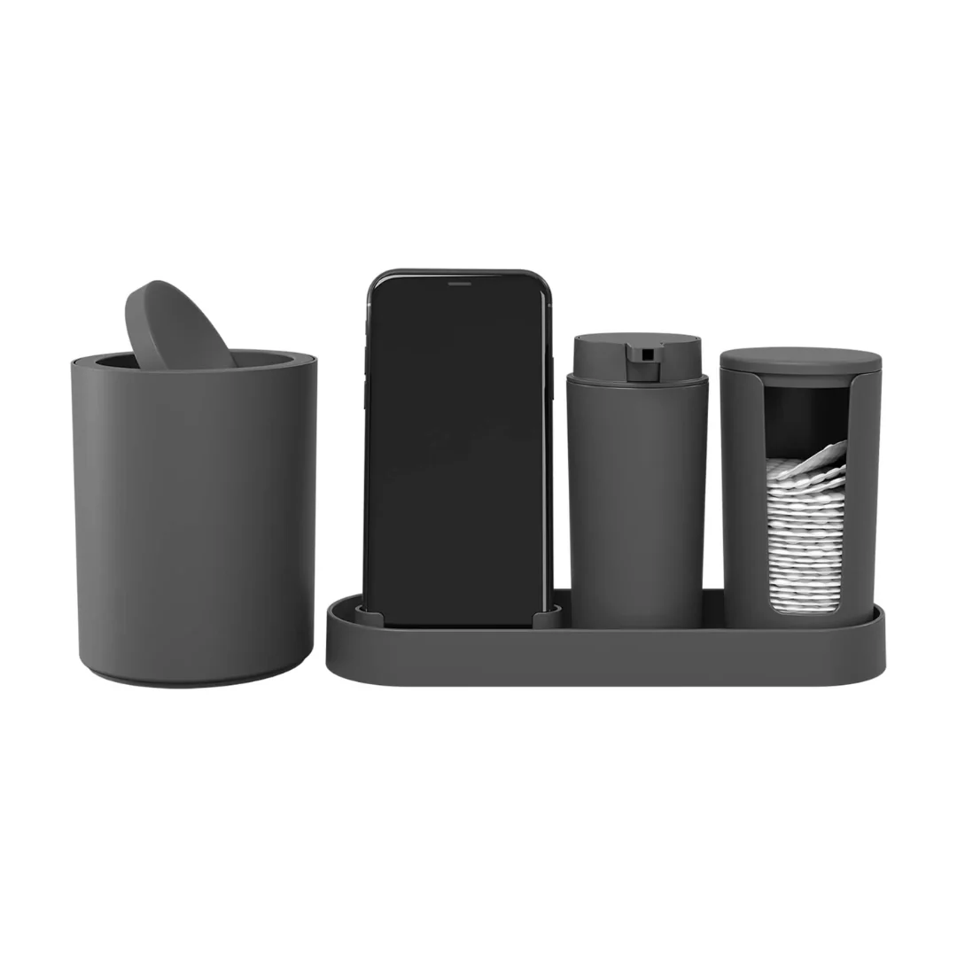 Kit Serene para Banheiro Cinza 4 Peças - Image 6