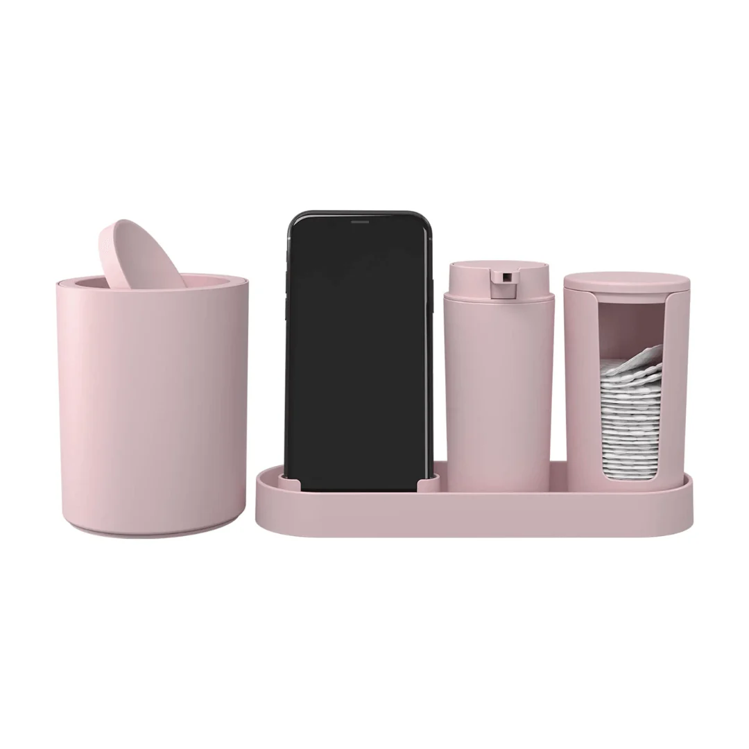 Kit Serene para Banheiro Rosa 4 Peças - Image 4