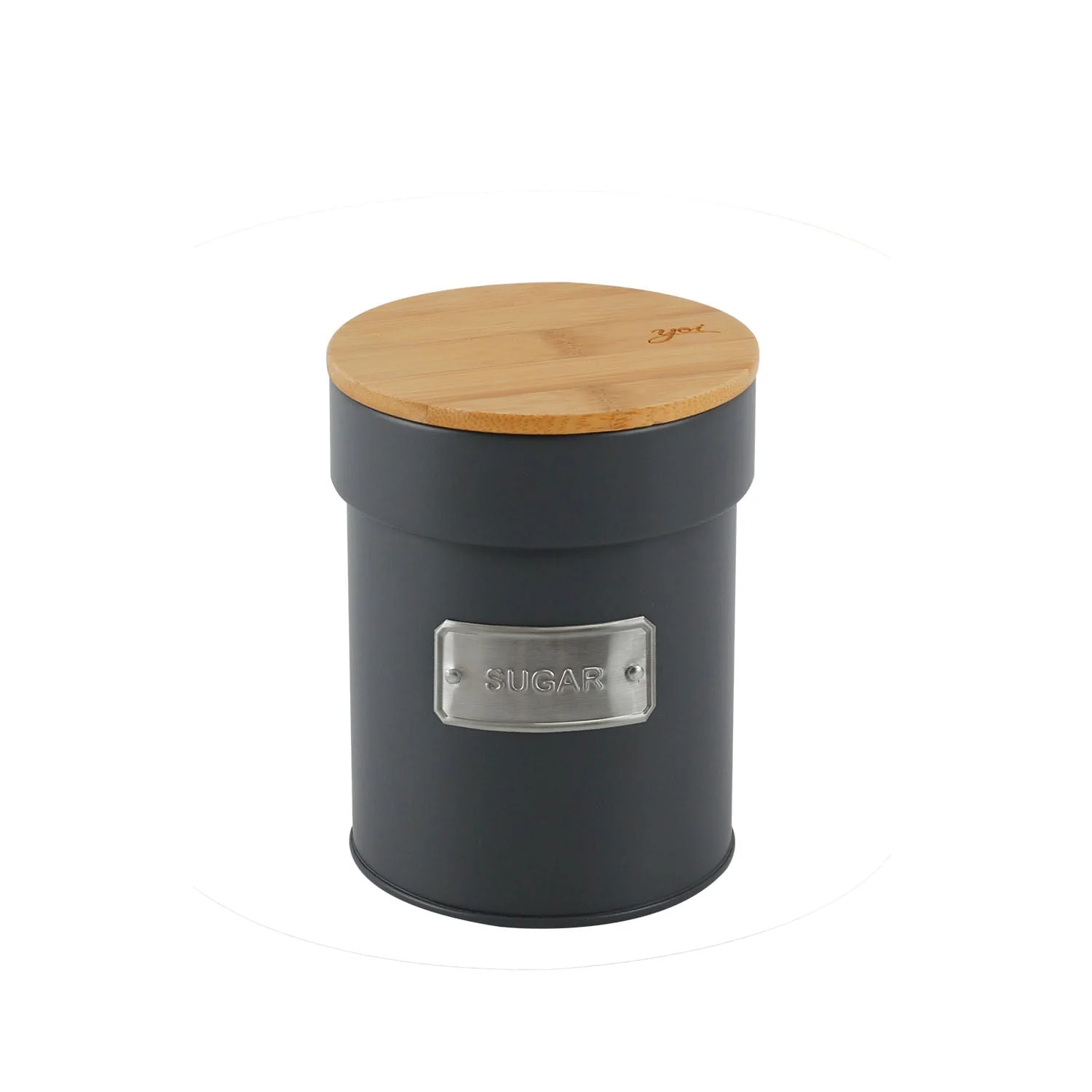 Lata Porta Condimentos Açúcar Chumbo Matte Sugar 1 Litro 14,5cm x 11,2cm