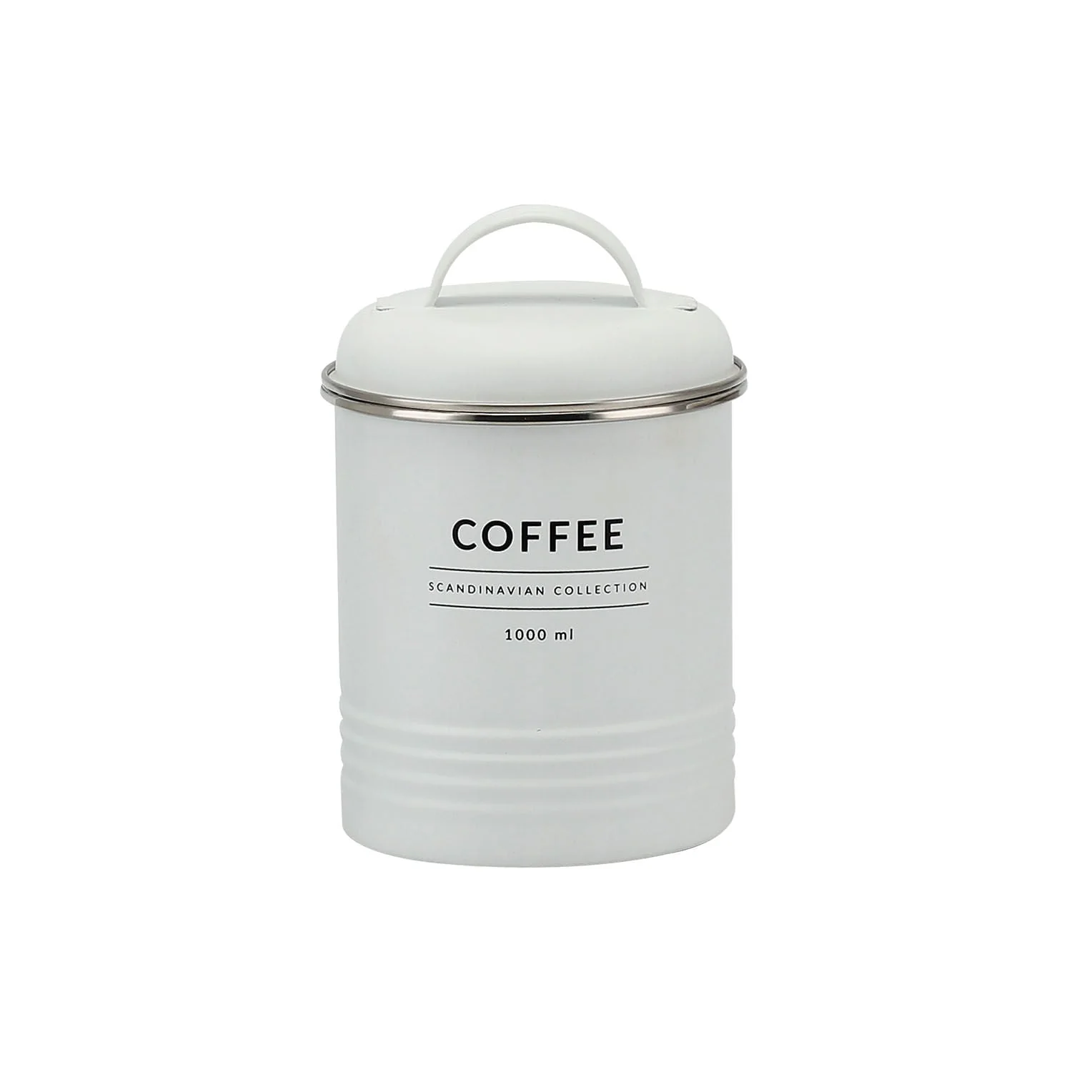 Lata Porta Condimentos Café Branco Copenhag Coffee 1 Litro 16,4cm x 11cm