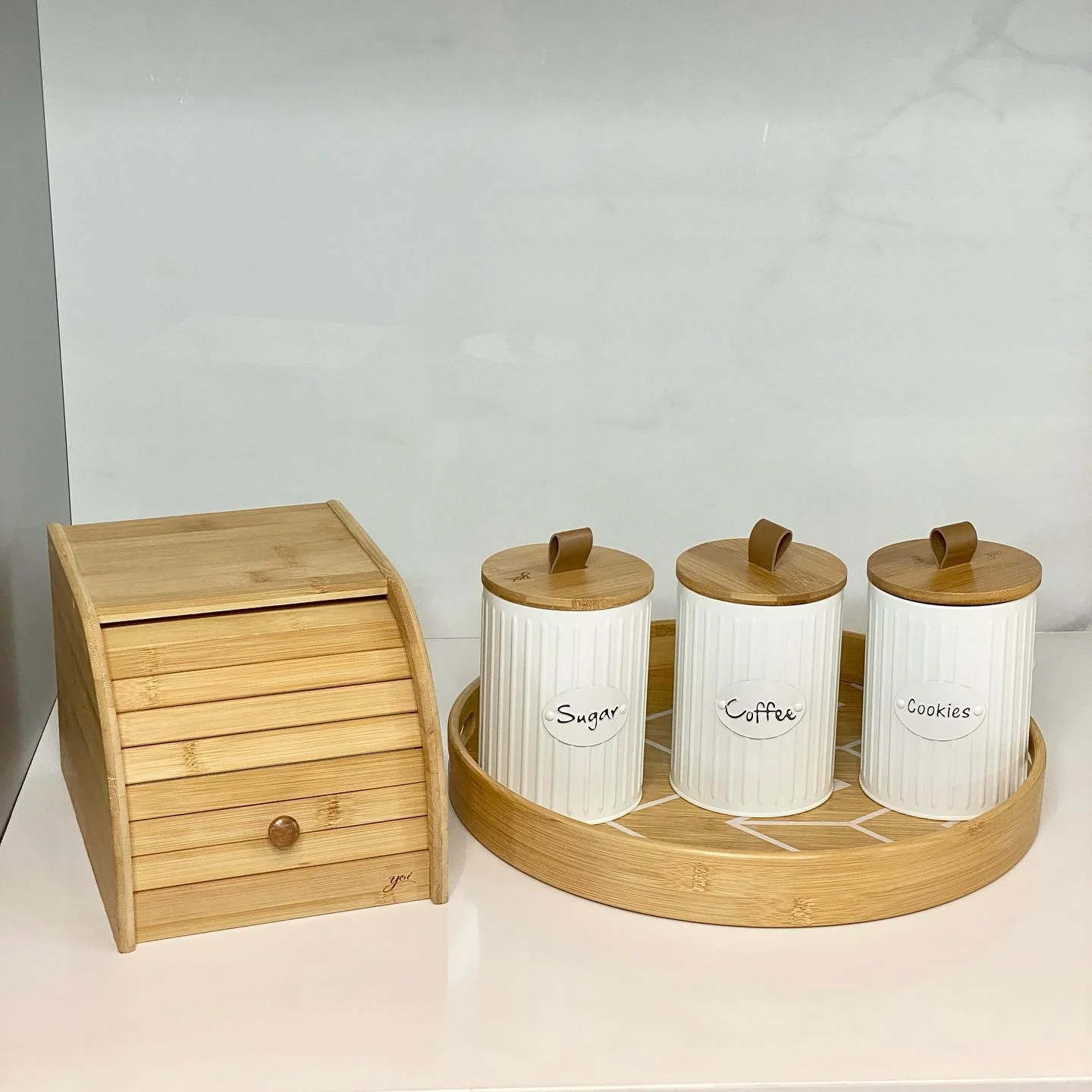 Lata Porta Condimentos Lisse Açúcar Sugar Branco - Image 2