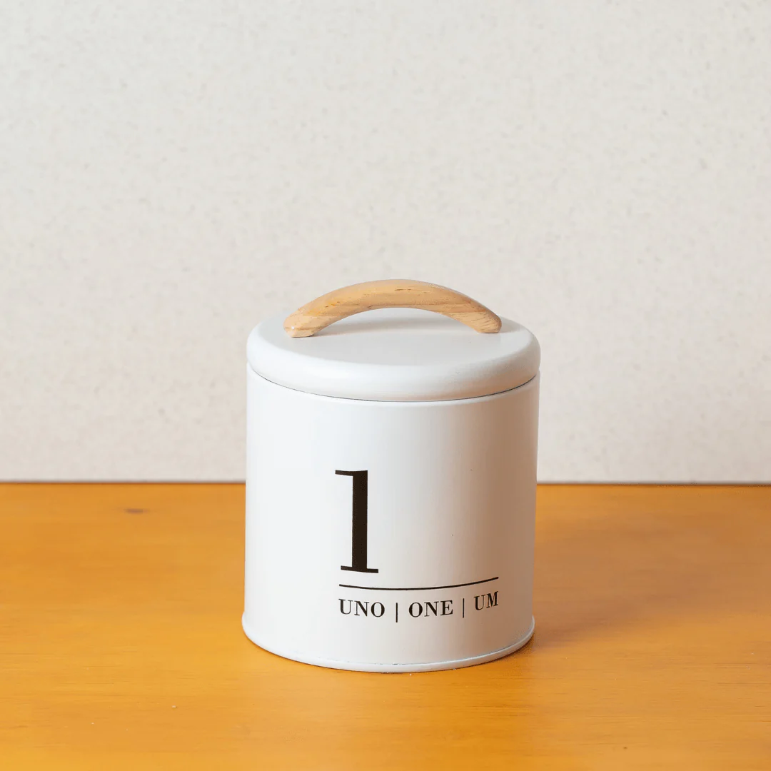 Lata Porta Condimentos Metalla N1 Branco 800ml - Image 2